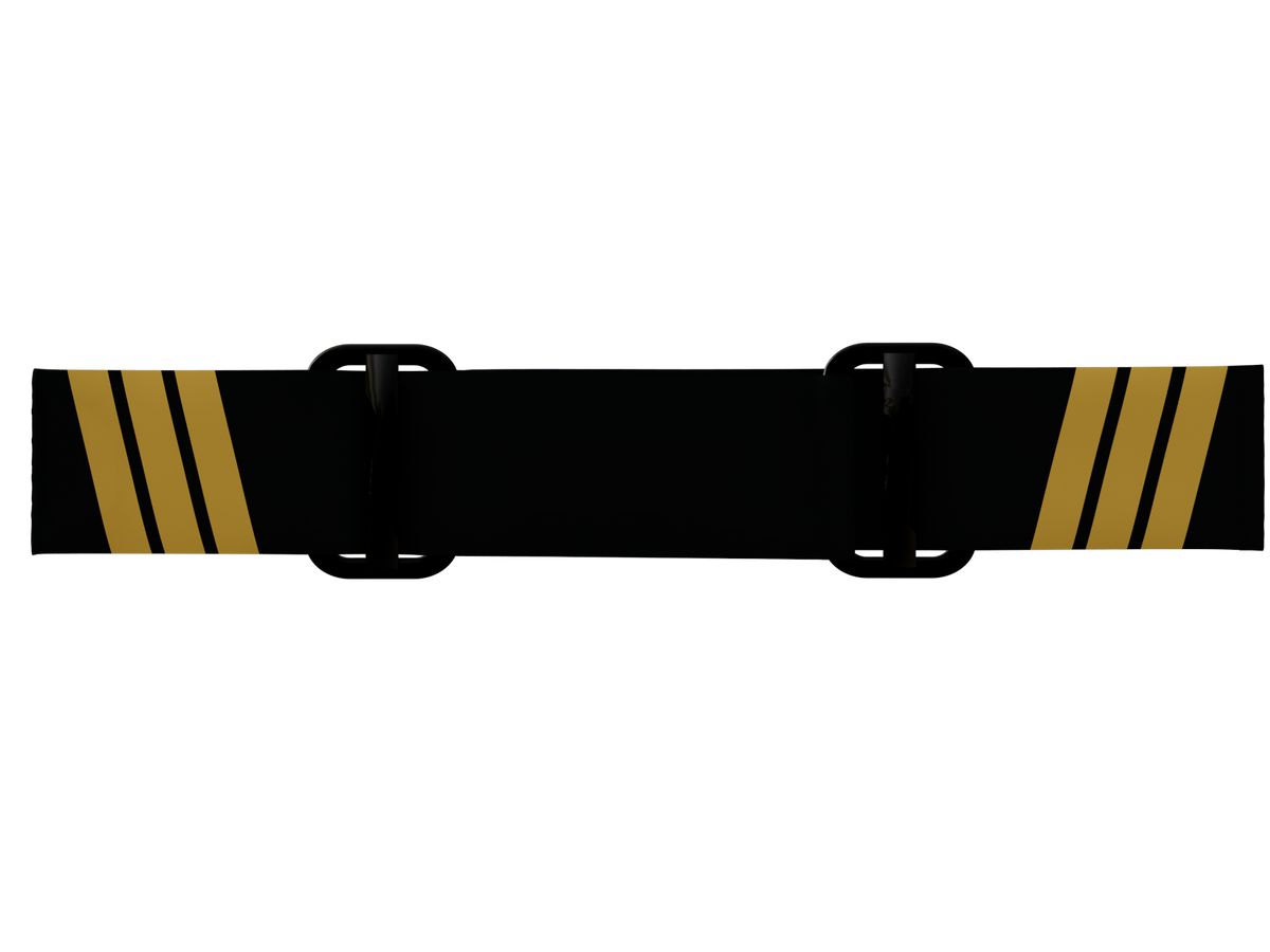 Gold Stripes Goggle Strap - Ruthless Paintball Products