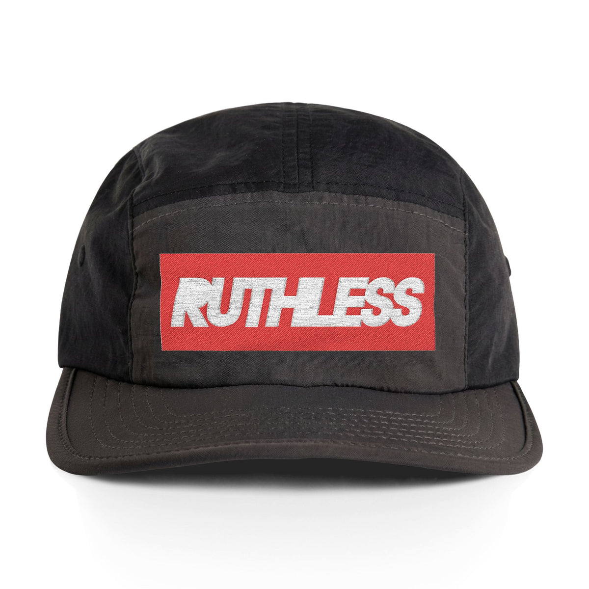 Ruthless Two-Tone Nylon Cap — Bold Vintage Patch Logo Hat