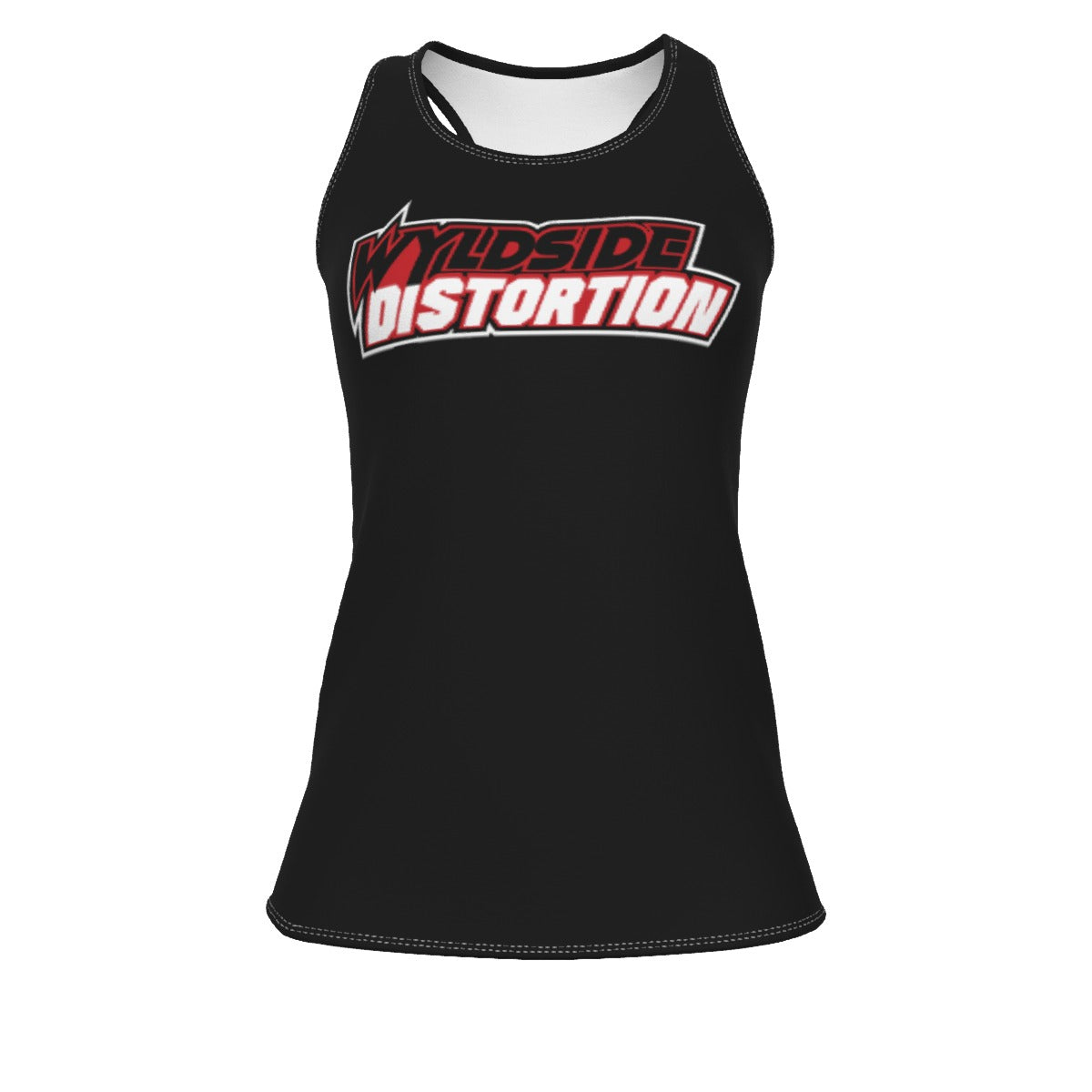 Distortion Women's Racerback Tank Top - Black