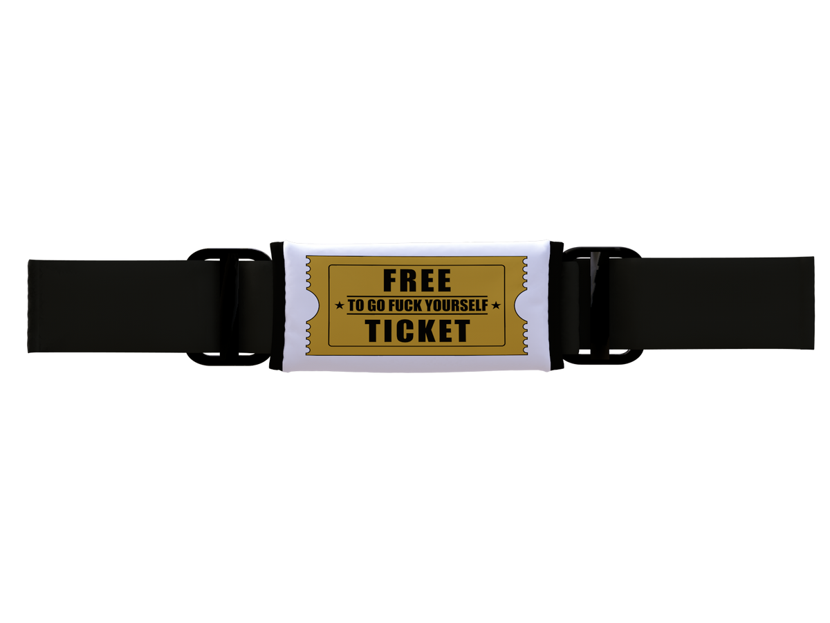 Free Ticket Strap Band (Gold Ticket)