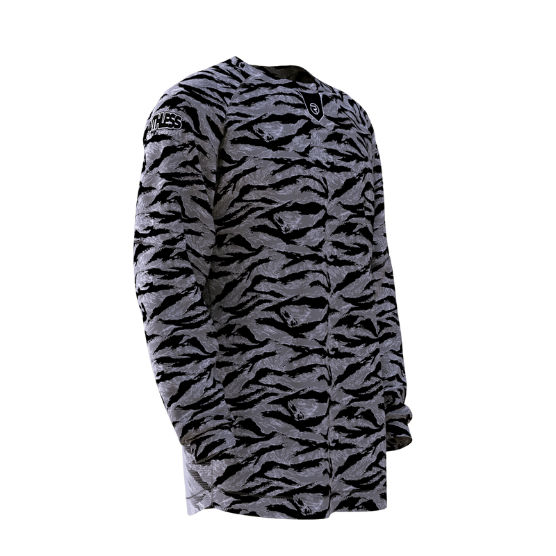 Gray Tiger Stripe Breeze Jersey - Ruthless Paintball Products