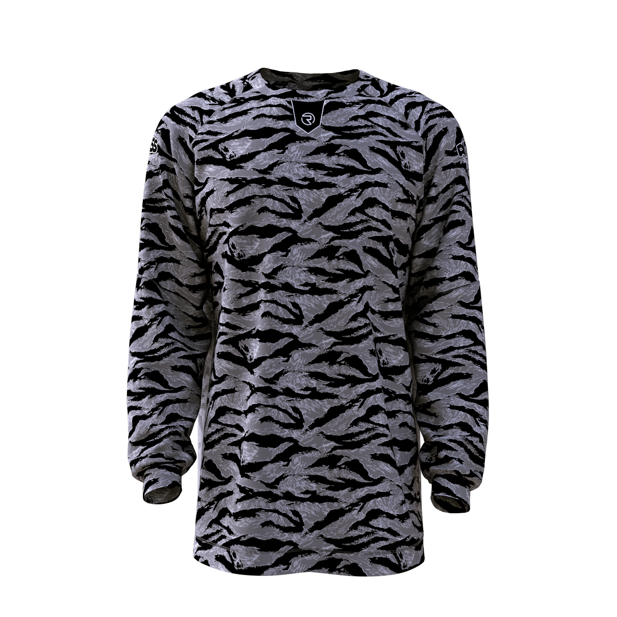 Gray Tiger Stripe Breeze Jersey - Ruthless Paintball Products